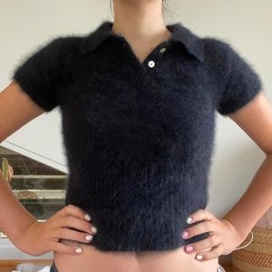 rabbit fur top